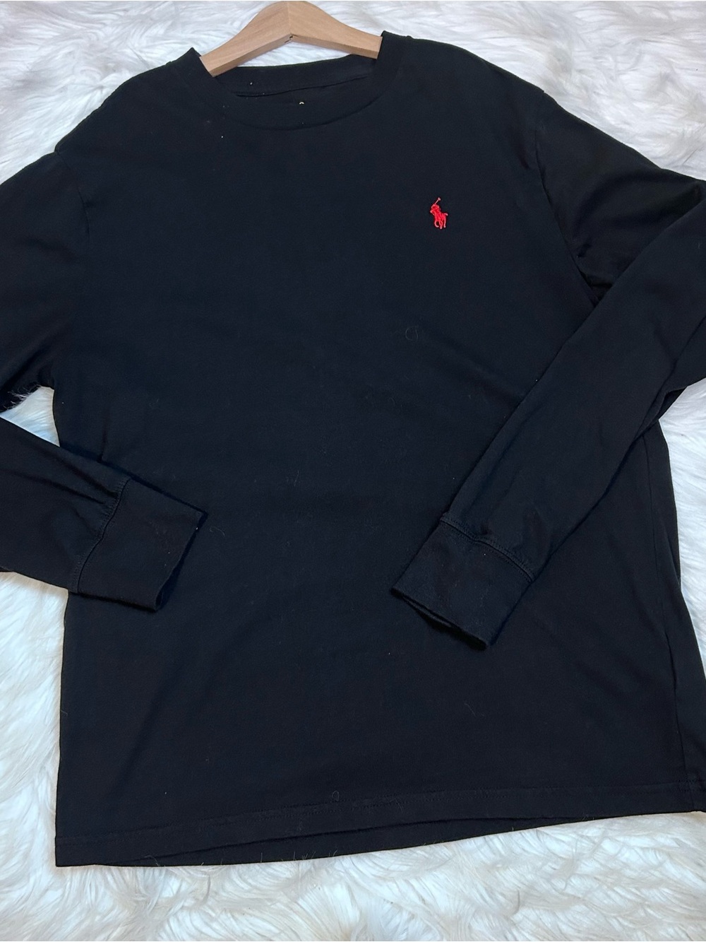 Polo Ralph Lauren Youth Boys Long Sleeve Shirt L 14-16 Black Layer Preppy Casual